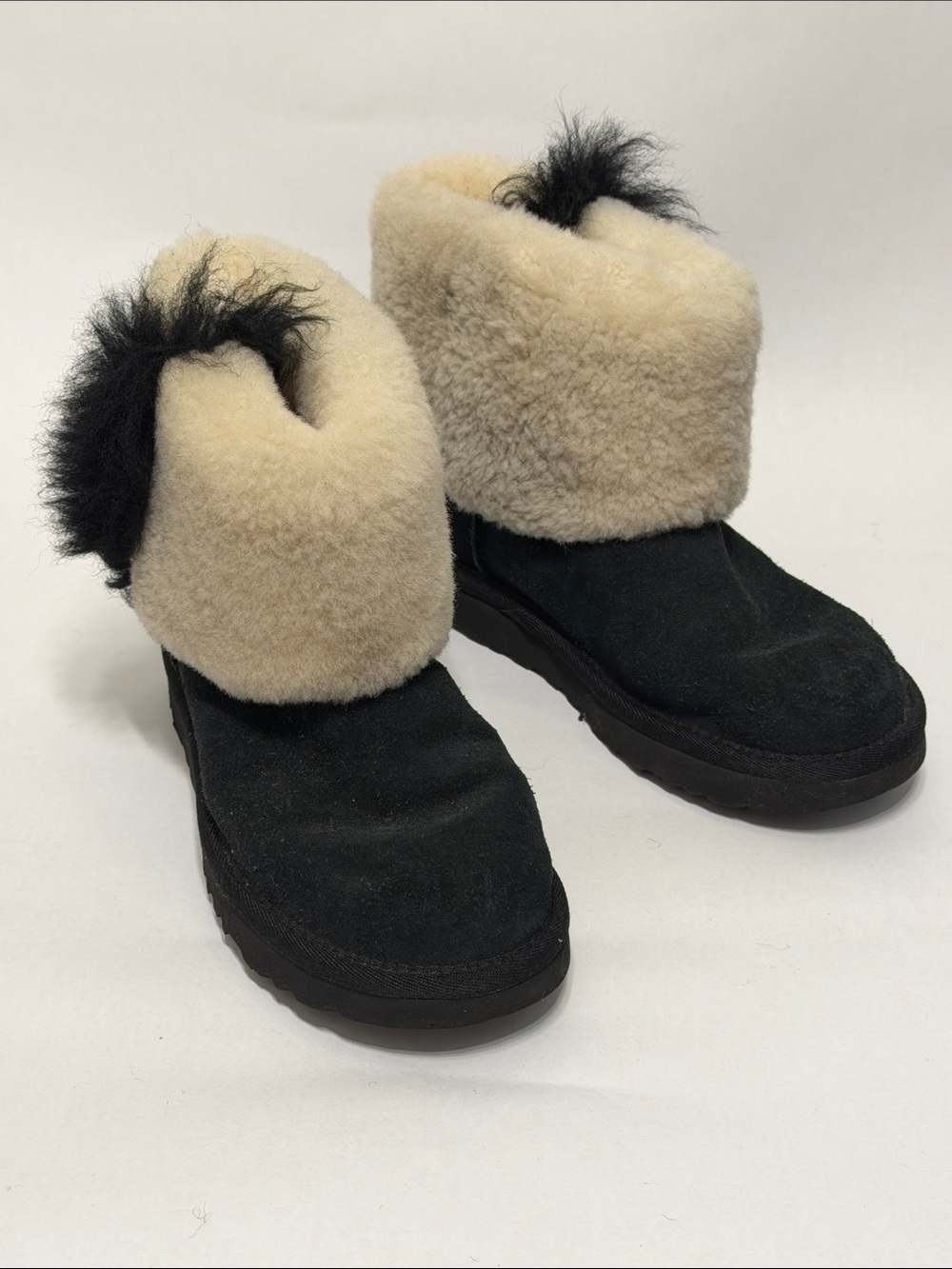 UGG Women's Classic Mini Wisp Boots in Black and Cream